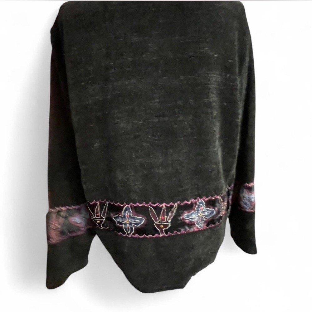 90s Vintage Flashback Silk & Velvet Patchwork Jac… - image 5